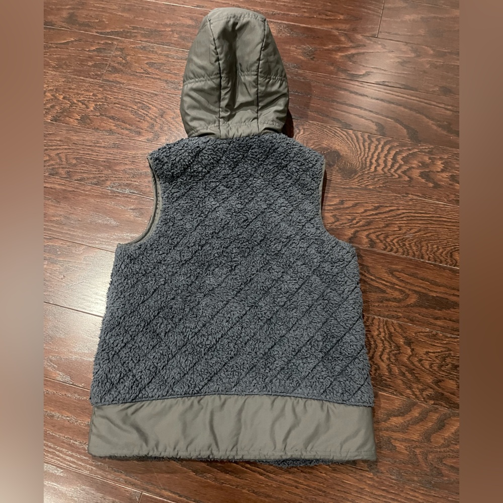 Patagonia Los Gatos Hooded Vest Women Size Small Reversible Gray Purple Zip - Picture 5 of 10